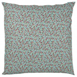 taie d oreiller motif floral turquoise rose 60 x 60 cm ib laursen