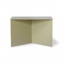 hk living table basse rectangulaire tole pliee origami vert olive