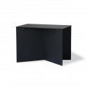 hk living table basse rectangulaire design tole pliee origami noir