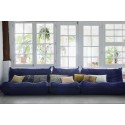 hk living doris coussin reversible imprime fleuri bleu