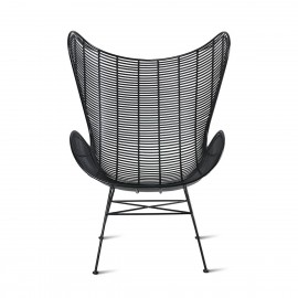 hk living egg chair fauteuil plastique noir