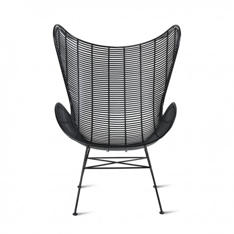 hk living egg chair fauteuil plastique noir