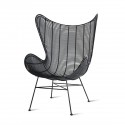 hk living egg chair fauteuil plastique noir
