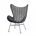 Fauteuil Egg chair outdoor HK Living noir