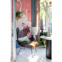 Fauteuil Egg chair outdoor HK Living noir