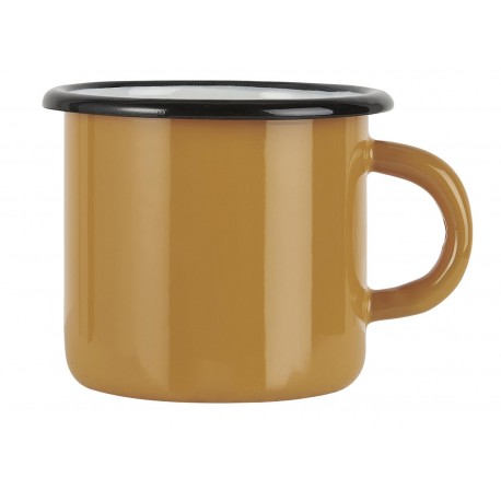 tasse emaillée vintage jaune moutarde ib laursen