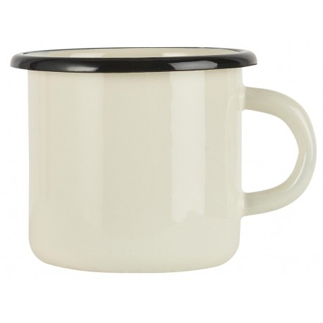 mug metal emaille vintage blanc ib laursen