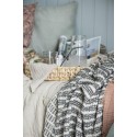 Plaid coton franges rayures IB Laursen gris