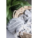 Plaid coton franges rayures IB Laursen gris