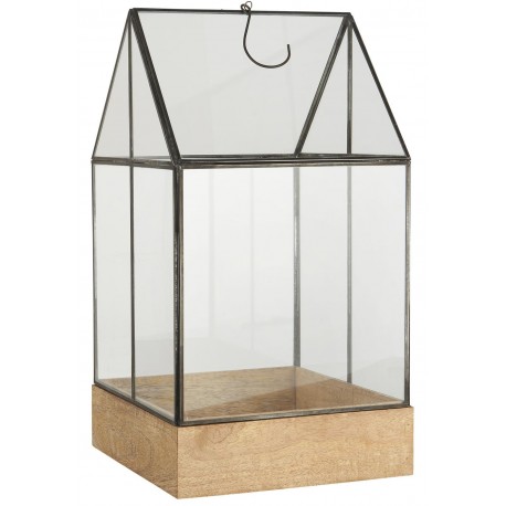 mini serre d interieur verre metal noir bois ib laursen