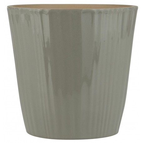 cache pot gris gres emaille conique ib laursen