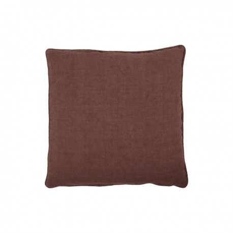 house doctor sai housse de coussin carre lin coton rouge bordeaux