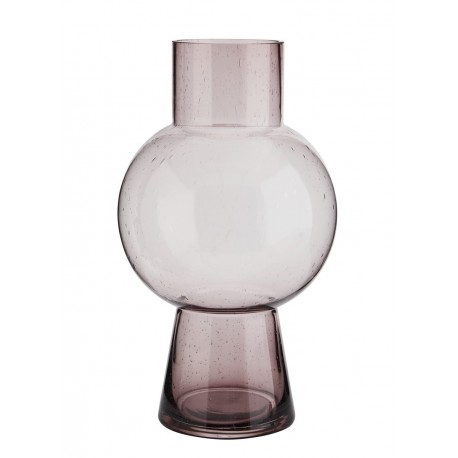 madame stoltz vase verre souffle bulle prune violet