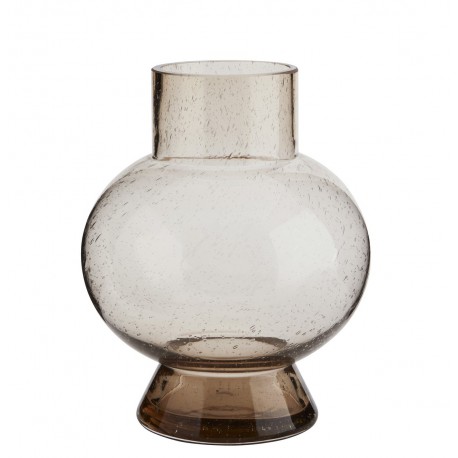 Vase verre bullé Madame Stoltz ambre