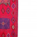 hk living tapis long laine rose vif motif geometrique vintage