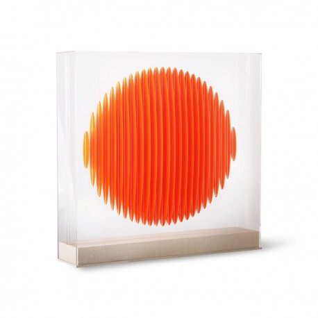 hk living tableau a poser cercle 3d orange plexiglas