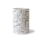 hk living abat jour cylindrique pour lampe a poser blanc noir