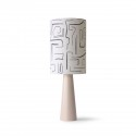 hk living abat jour cylindrique pour lampe a poser blanc noir