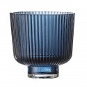 Cache-pot verre strie style vintage Bloomingville bleu