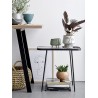 bloomingville cache pot ceramique visage design gris