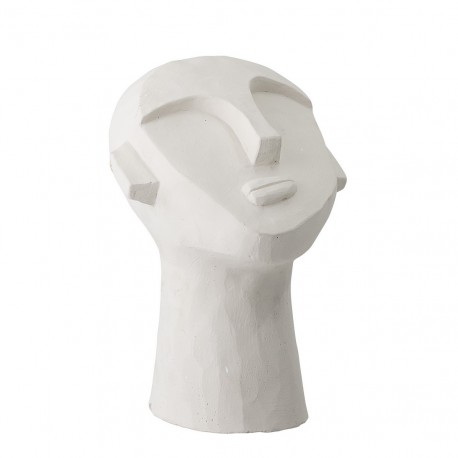 bloomingville  sculpture statue tete en beton blanc