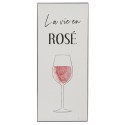 plaque decorative cuisine metal vintage vin la vie en rose ib laursen