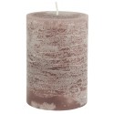 bougie cylindre rustique mauve ib laursen