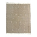 madam stoltz tapis coton tisse beige motif 120 x 180 cm
