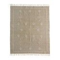 Tapis coton tissé motif Madam Stoltz beige