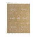Tapis coton motif ethnique Madam Stoltz jaune