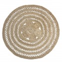 Tapis rond jute tissage dentelle Madam Stoltz