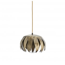 madam stoltz petite suspension fleur en metal laiton vieilli