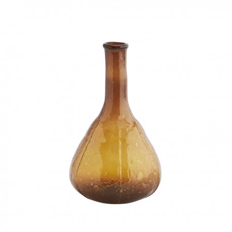 Vase vintage verre recyclé Madam Stoltz ambre