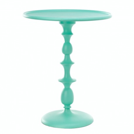 pols potten gueridon table d appoint metal aluminium bleu turquoise