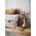 housse de coussin franges rayures fines marron madam stoltz