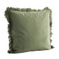 housse de coussin franges coton raye vert madam stoltz