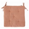 coussin carre de chaise coton rose rayures fines madam stoltz