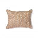 Petit coussin broderie HK Living nude argent