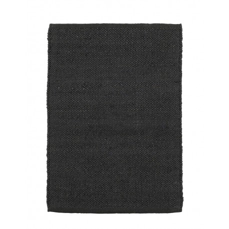 tapis descente de lit chanvre noir house doctor hempi 60 x 90 cm