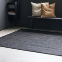 tapis carre chanvre noir house doctor hempi 180 x 180 cm