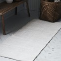 tapis descente de lit chindi coton blanc house doctor 70 x 160 cm