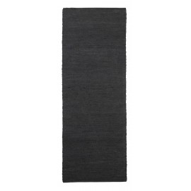 house doctor tapis de couloir long chanvre noir hempi 90 x 300 cm