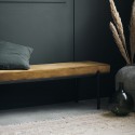 banc chic velours metal noir house doctor lao vert olive moutarde