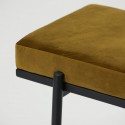 banc chic velours metal noir house doctor lao vert olive moutarde