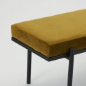 banc chic velours metal noir house doctor lao vert olive moutarde