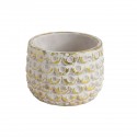 petit cache pot ciment beton blanc dore bloomingville