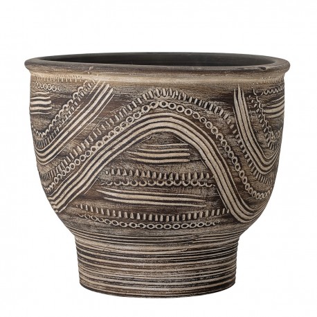 bloomingville grand cahce pot style ethnique terre cuite marron