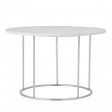 Table basse ronde marbre métal Bloomingville blanc