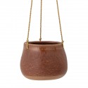 cache pot a accrocher sur corde gres marron bloomingville