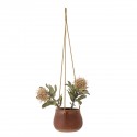 cache pot a accrocher sur corde gres marron bloomingville